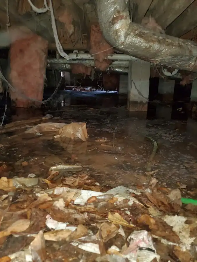 Crawl space flood assessment for Commercial Water Damage Restoration in Hornell